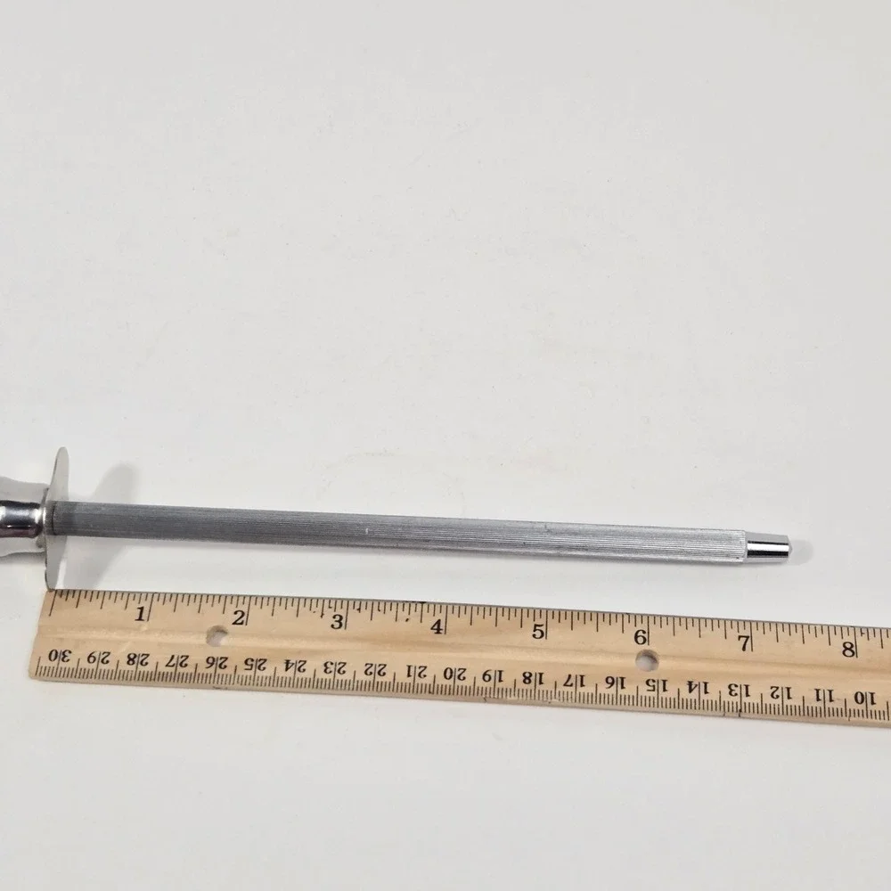 Set of 2 Knife Sharpening Rods Honing Steel Plastic Handle 7.5 Inch